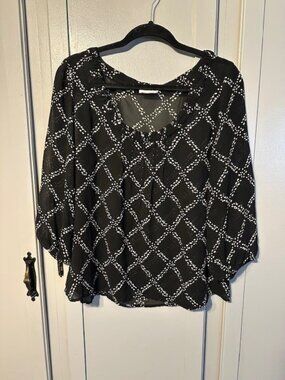 Charter Club Black & White Top